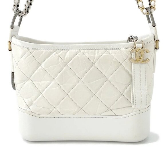 CHANEL Handbags - CHANEL Gabriel Size Small Aged Calf Leather White